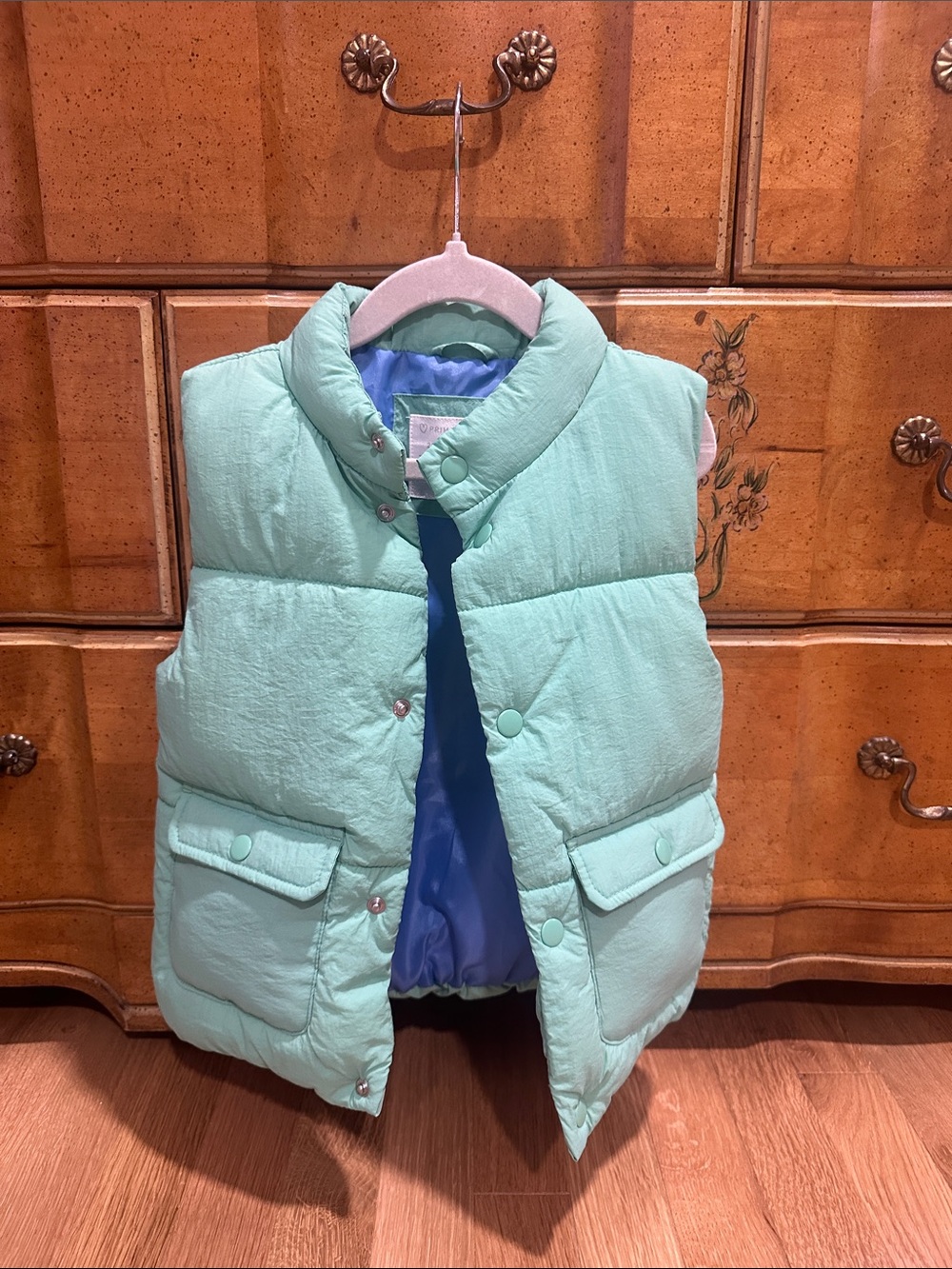NWOT Mint Puffer Vest with Snap Front TODDLER
